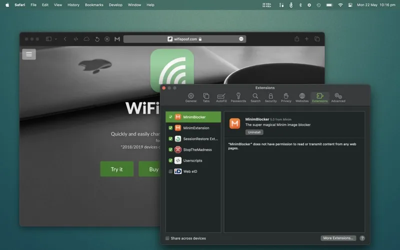 Скриншоты Minim for Safari