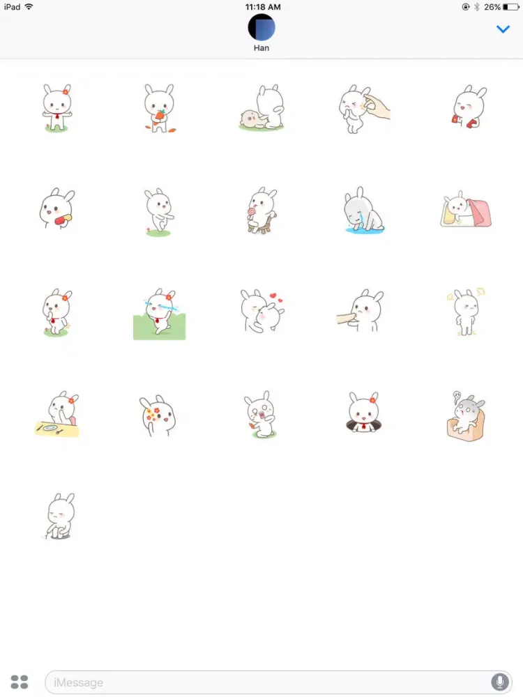 Ảnh chụp màn hình của SweetRabbitmoji iPad 