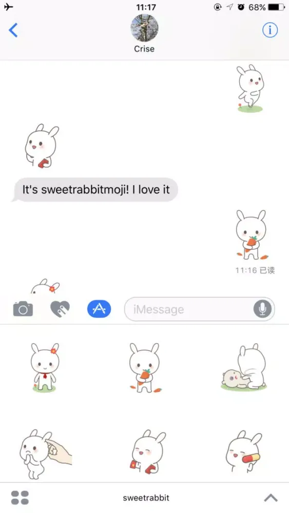 Ảnh chụp màn hình của SweetRabbitmoji