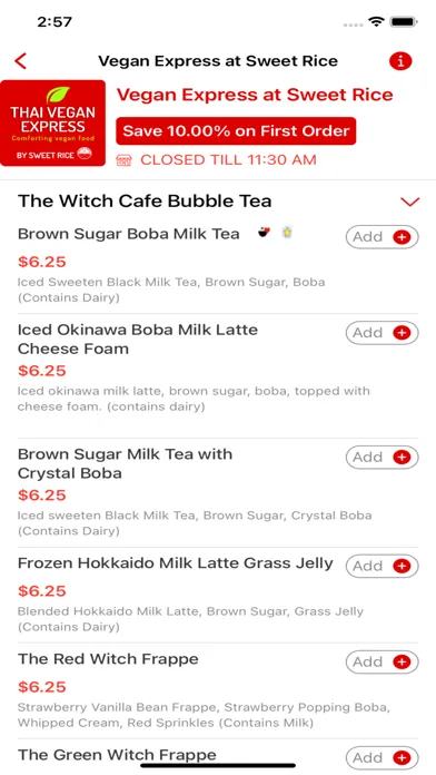 Capturas de tela do Vegan Express at Sweet Rice