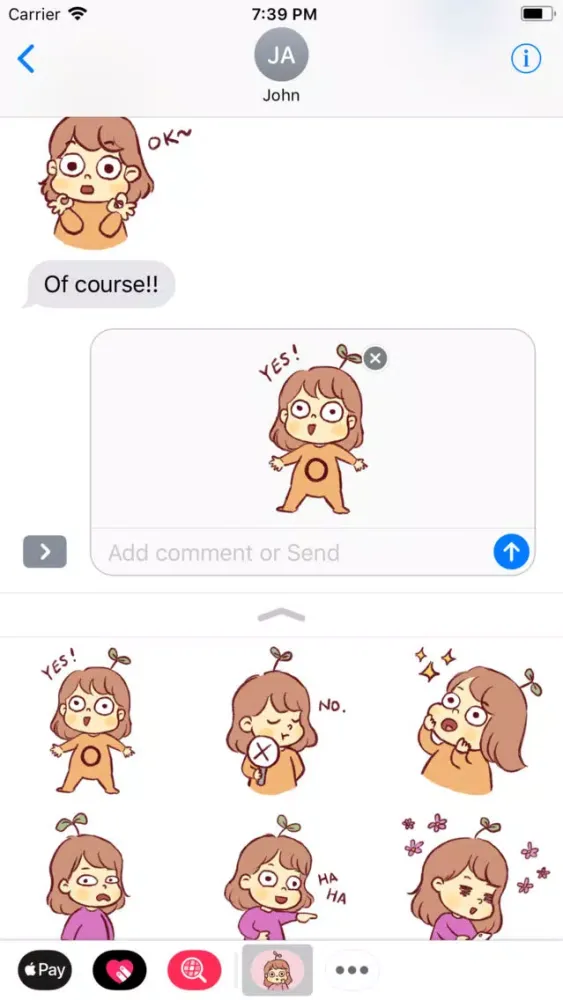 Seedling Jenny Stickers سکرین شاٹس