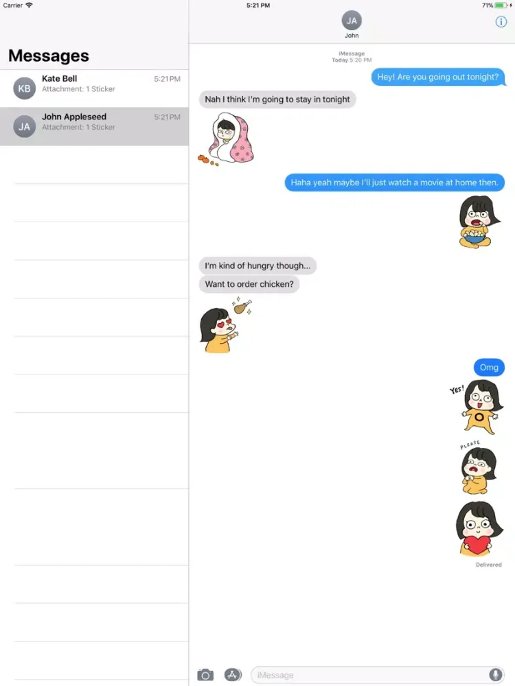 تصاویر True Jenny Stickers iPad 