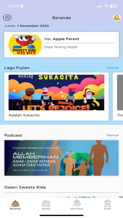 Tangkapan layar Sweety Kids - Parents - GII