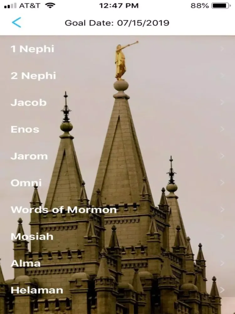 Capturas de tela do Book of Mormon Pace Tracker iPad 