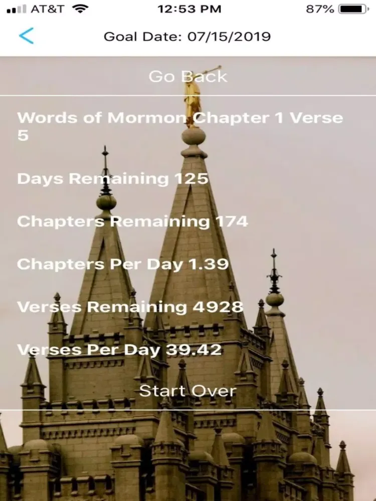 Capturas de tela do Book of Mormon Pace Tracker iPad 