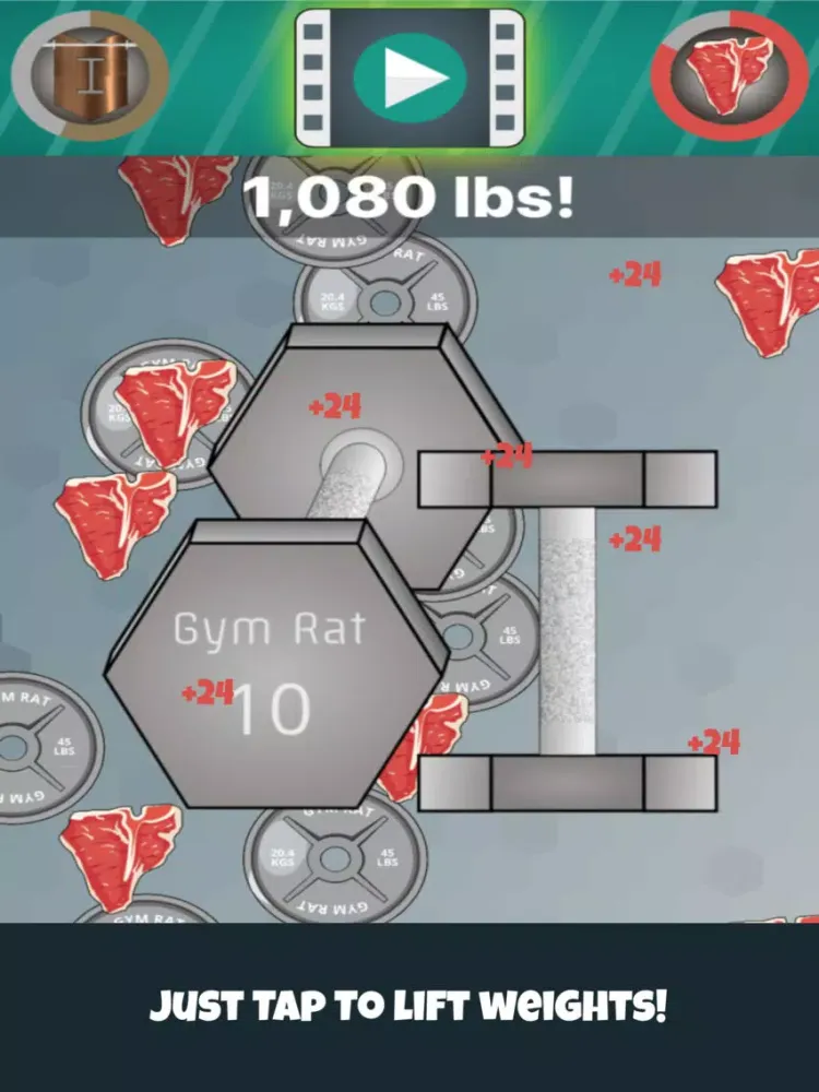 Gym Rat - Tap to Lift iPad 应用截图