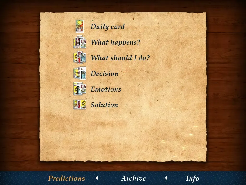 Rider Tarot iPad  Screenshots