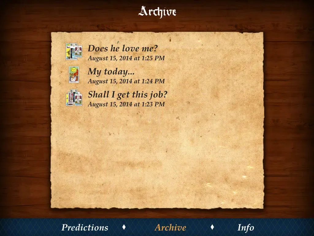 Rider Tarot iPad  Screenshots