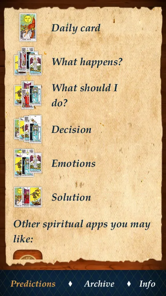 Rider Tarot Screenshots