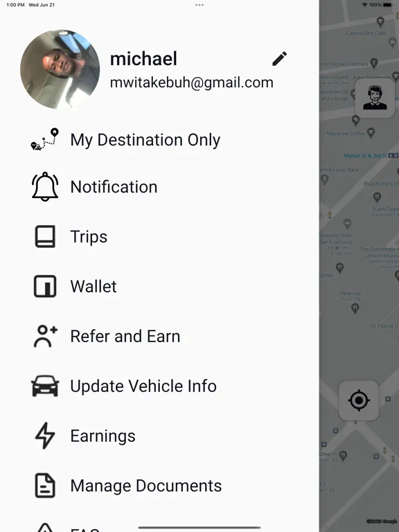 Swiftcabb Driver iPad  Ekran Görüntüleri