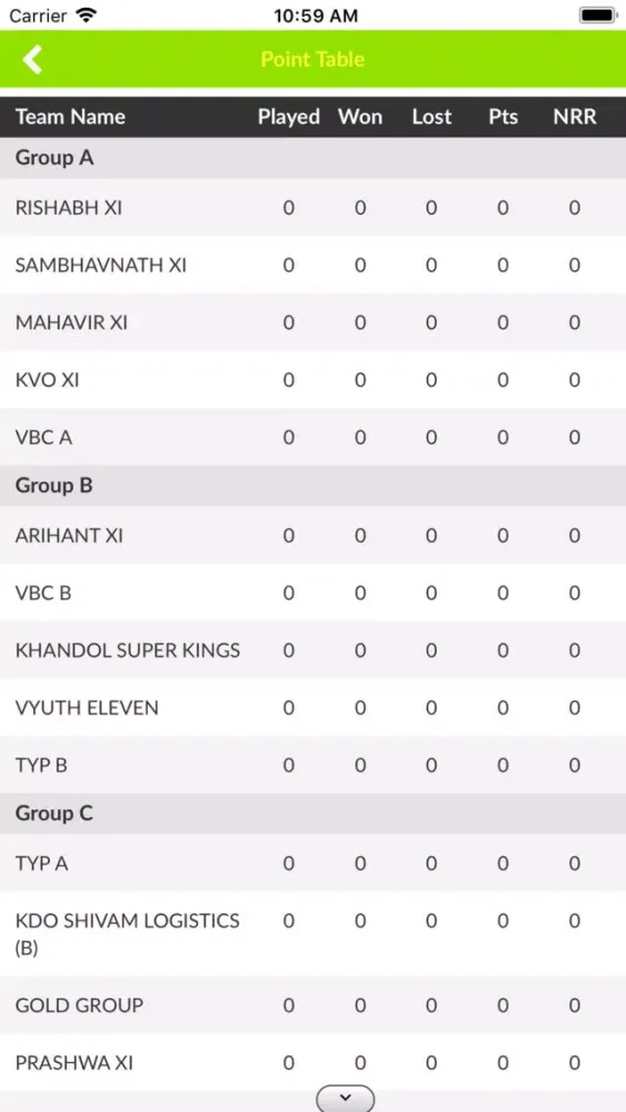 Zrzuty ekranu Jain Premier League