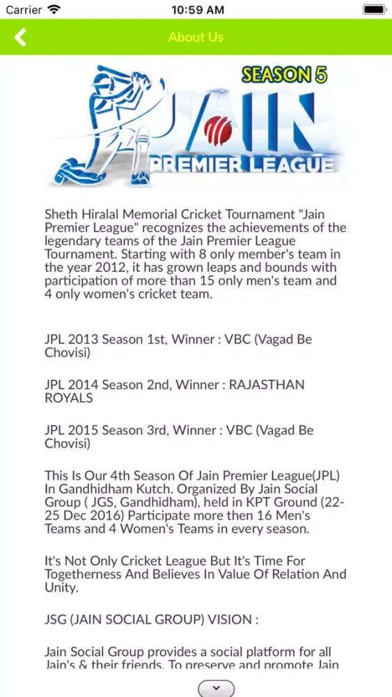 Zrzuty ekranu Jain Premier League