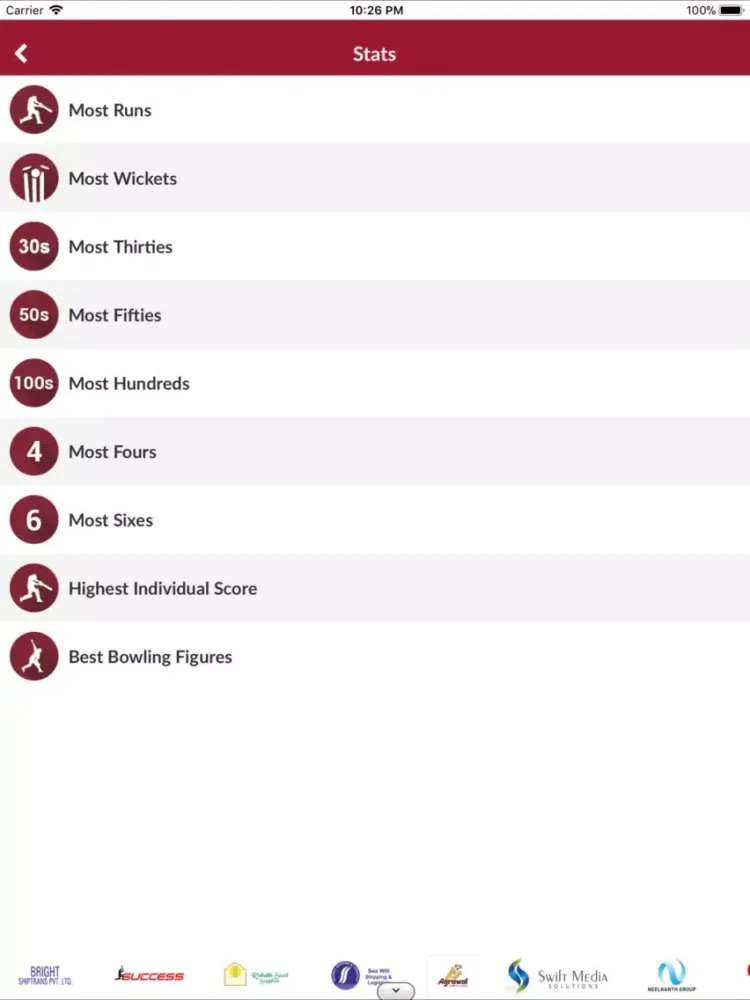 CLUB RADISSON CRICKET LEAGUE iPad  Screenshots