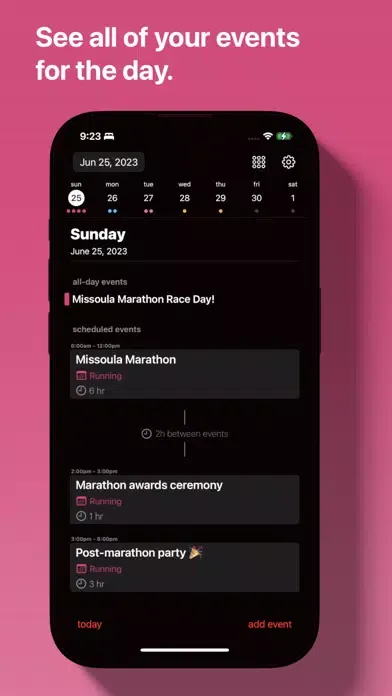 Tangkapan skrin Perspective: A Calendar App