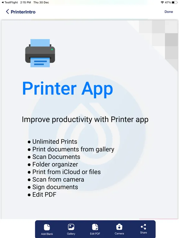 Air Print Smart : Printer App iPad Screenshots