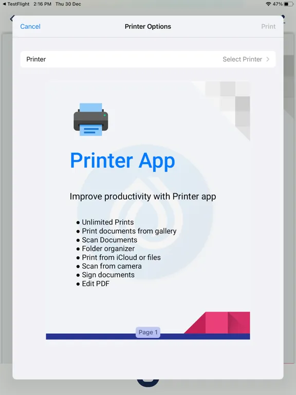 Air Print Smart : Printer App iPad Screenshots