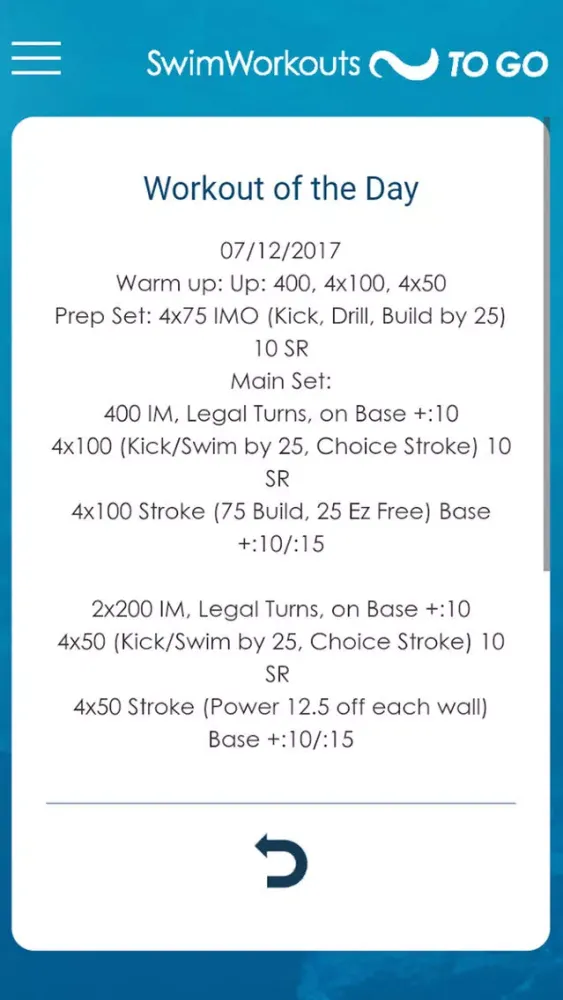 Swim Workouts To Go 스크린샷