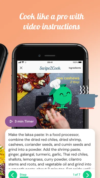 Swipe2Cook - Tasty Recipes سکرین شاٹس
