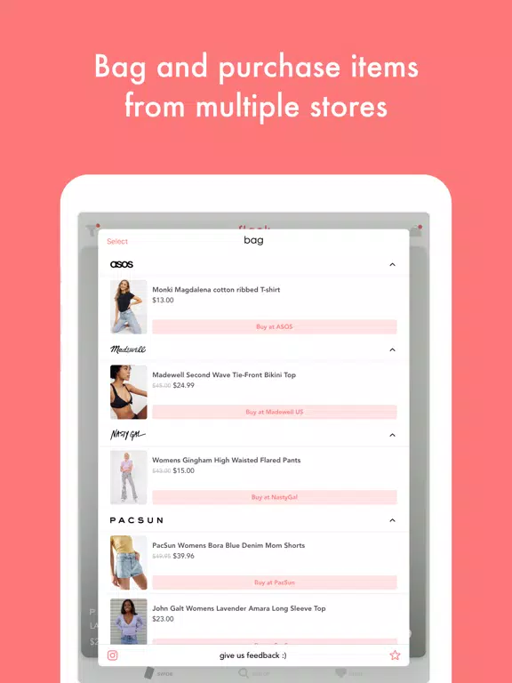 ภาพหน้าจอของ Fleek: Clothing and Fashion iPad 
