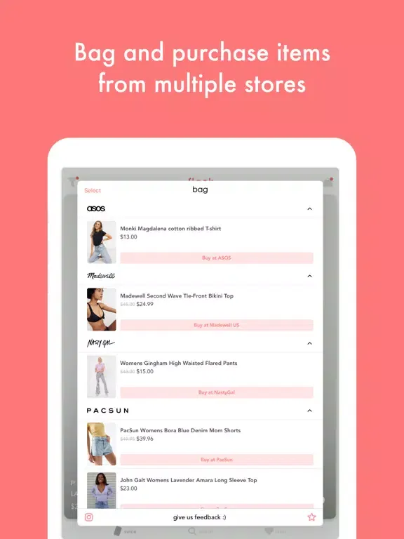 ภาพหน้าจอของ Fleek: Clothing and Fashion iPad 