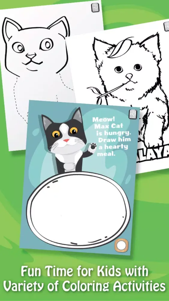 صور Paint & Play Cats, Coloring Book For Kids