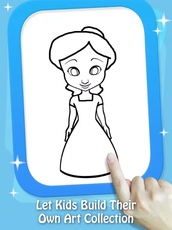ภาพหน้าจอของ Paint & Play: Princess, Coloring Book For Girls iPad 