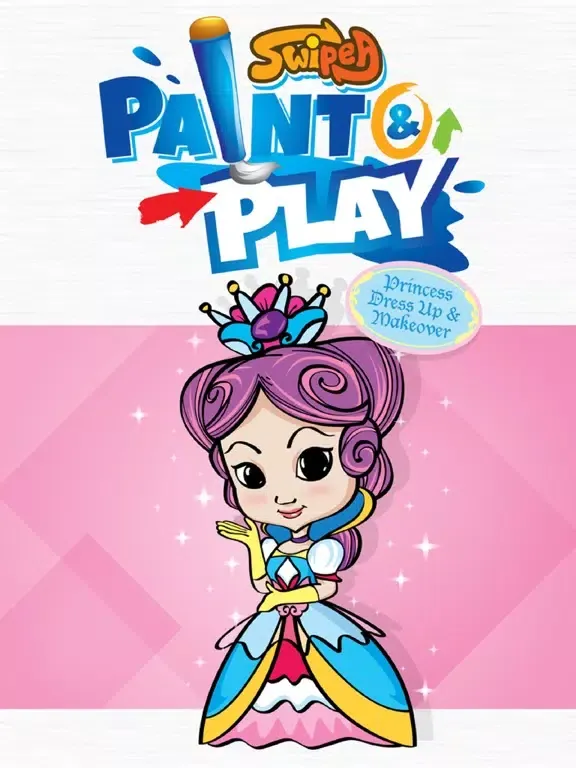 ภาพหน้าจอของ Paint & Play: Princess, Coloring Book For Girls iPad 