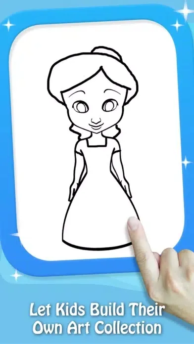 ภาพหน้าจอของ Paint & Play: Princess, Coloring Book For Girls