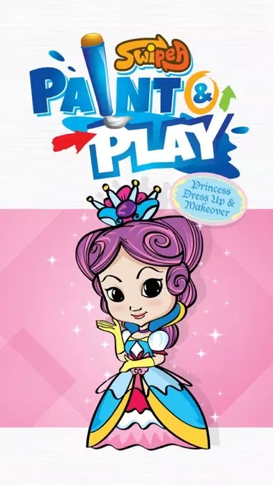 ภาพหน้าจอของ Paint & Play: Princess, Coloring Book For Girls