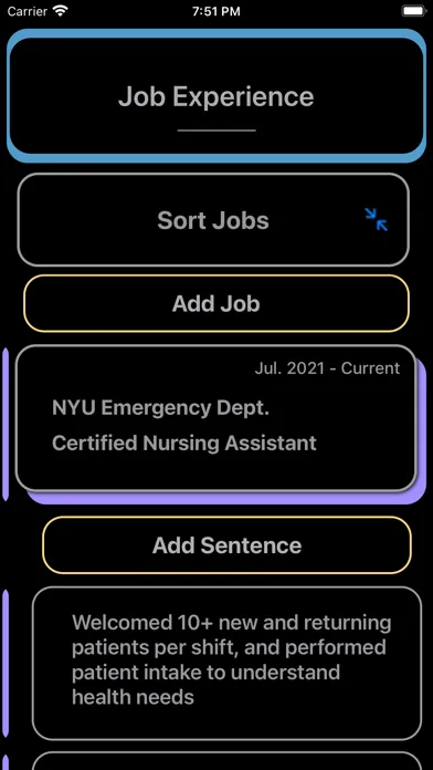 Ảnh chụp màn hình của Swipeable Resume