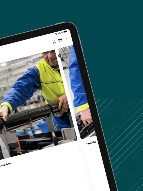 Tangkapan skrin RolandDG SwipeGuide iPad 