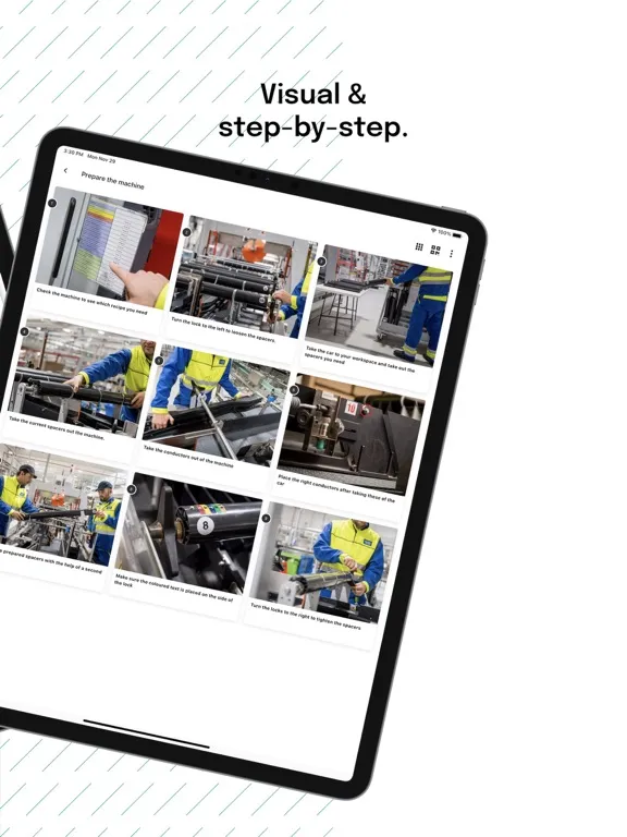 Tangkapan skrin RolandDG SwipeGuide iPad 