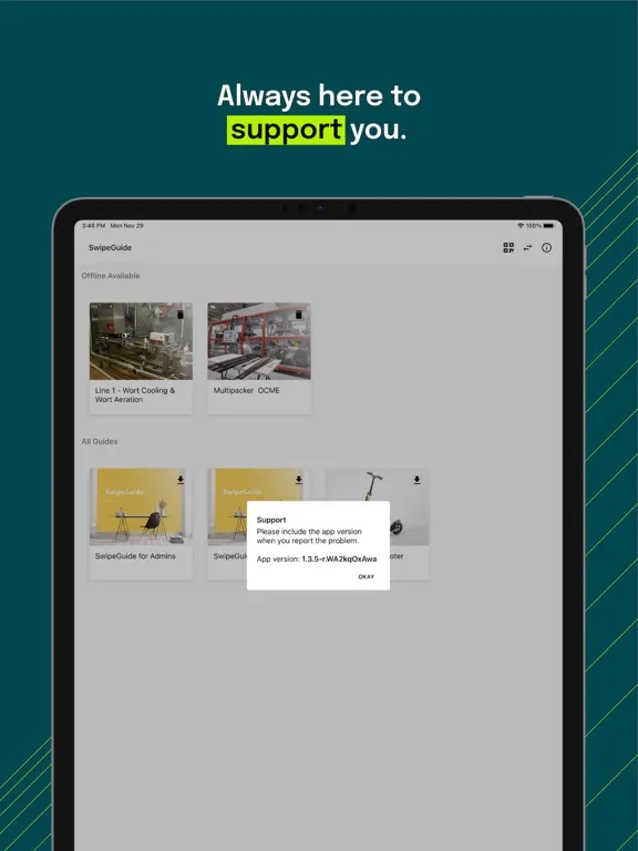 Tangkapan skrin RolandDG SwipeGuide iPad 