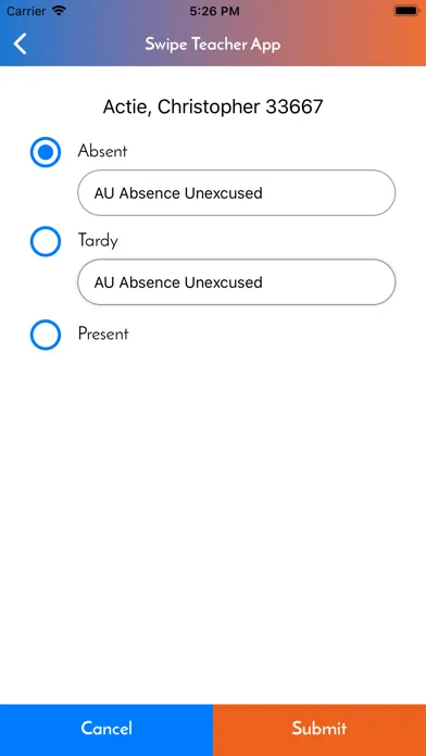 Screenshot di SwipeK12 Teacher App