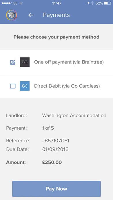 Capturas de tela do Swipe Tenant App