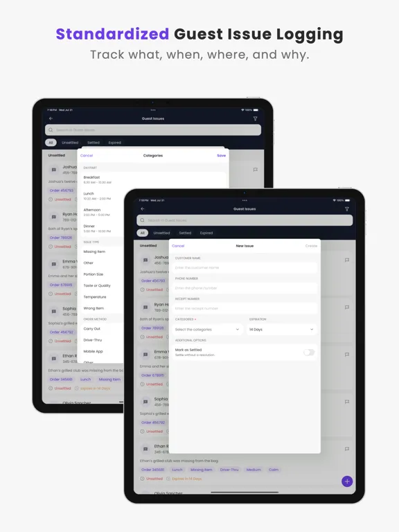 تصاویر Restore: Guest Issue Tracking iPad 