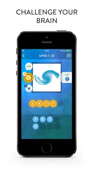 ภาพหน้าจอของ Swirly Logos - Guess the Logo, Emblem & Brand Name Quiz Game