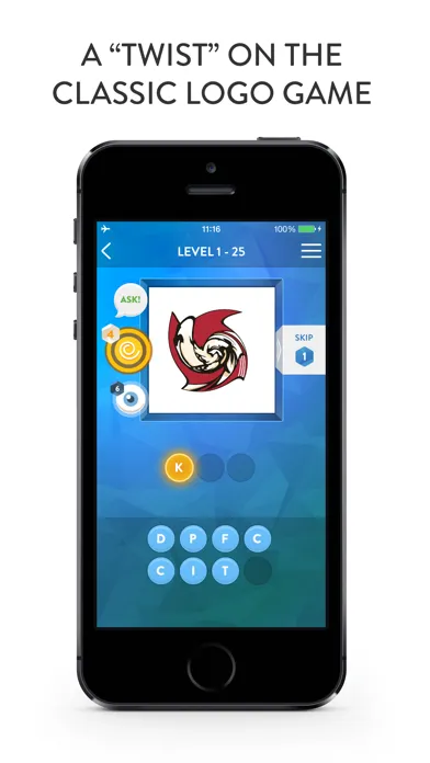 ภาพหน้าจอของ Swirly Logos - Guess the Logo, Emblem & Brand Name Quiz Game