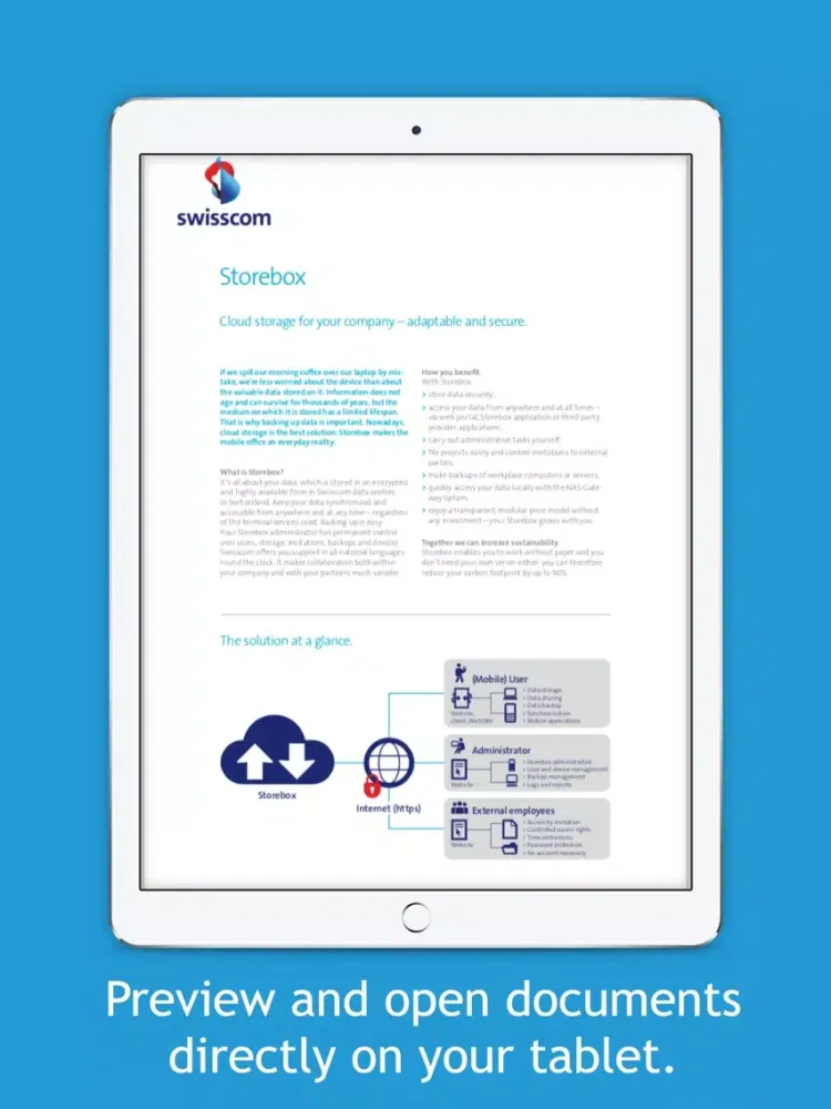 Swisscom Storebox iPad 應用截圖