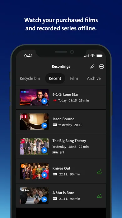 Swisscom blue TV Screenshots
