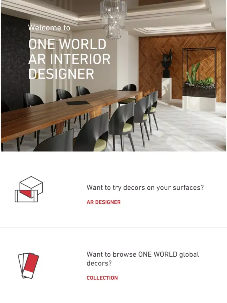 Capturas de tela do ONE WORLD AR Interior Designer iPad 