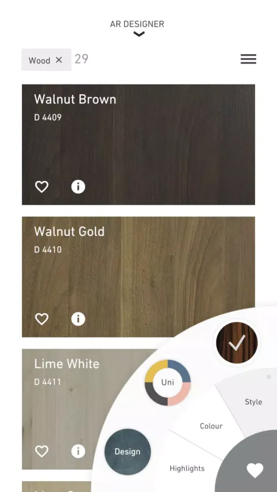 Capturas de tela do ONE WORLD AR Interior Designer