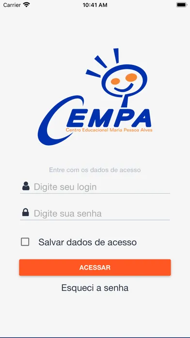 Capturas de tela do CEMPA