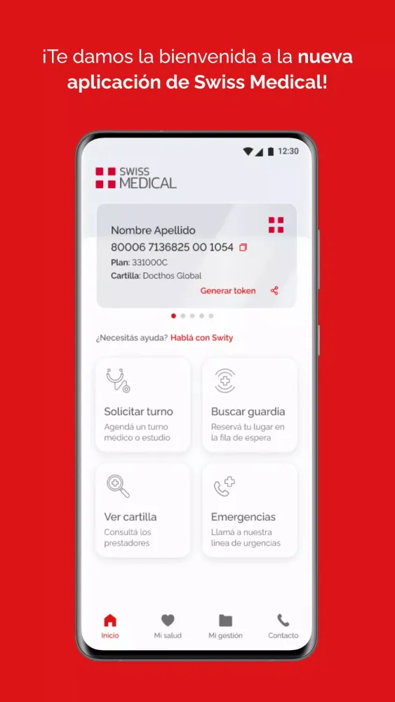 ภาพหน้าจอของ Swiss Medical Mobile