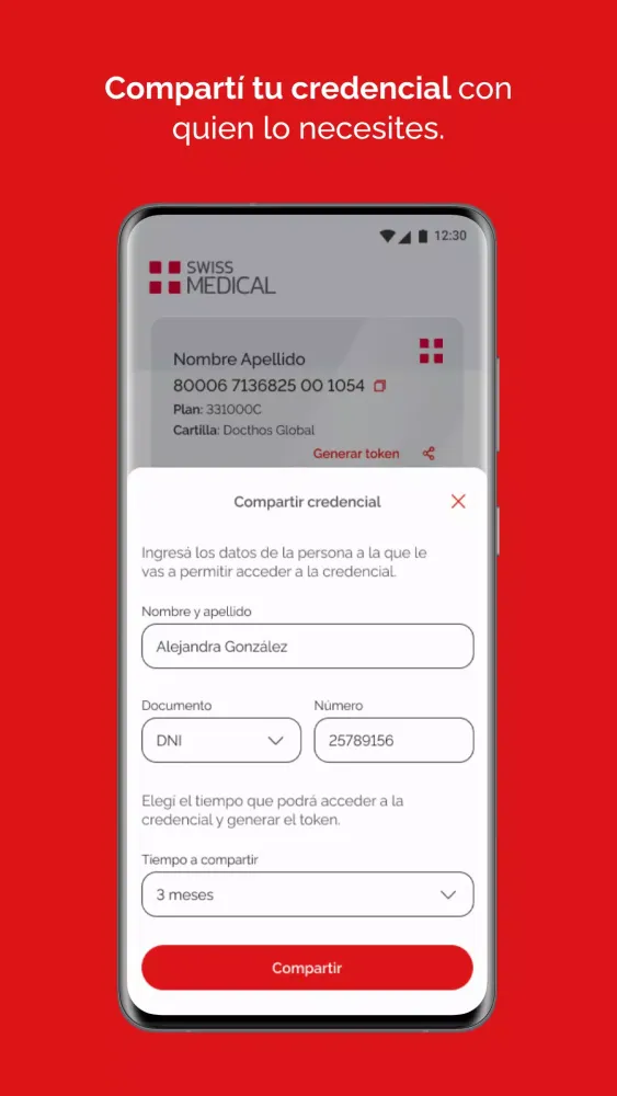 ภาพหน้าจอของ Swiss Medical Mobile
