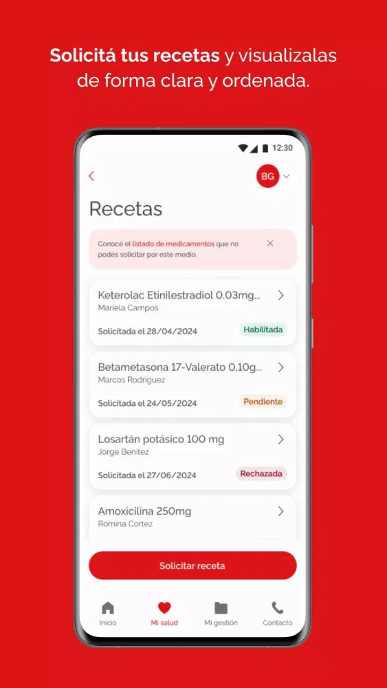 ภาพหน้าจอของ Swiss Medical Mobile