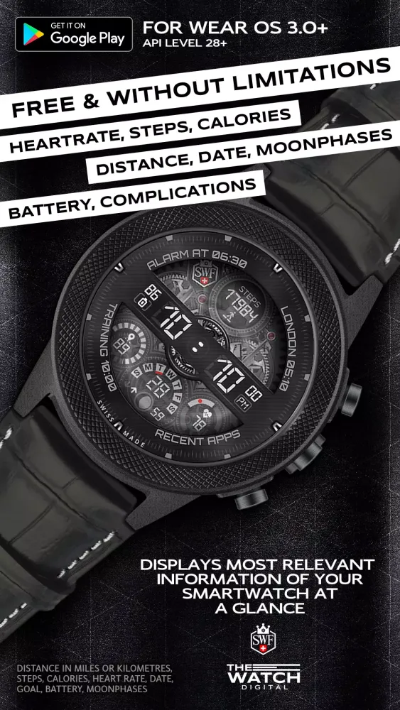 SWF Swiss Watch Face Store Screenshots