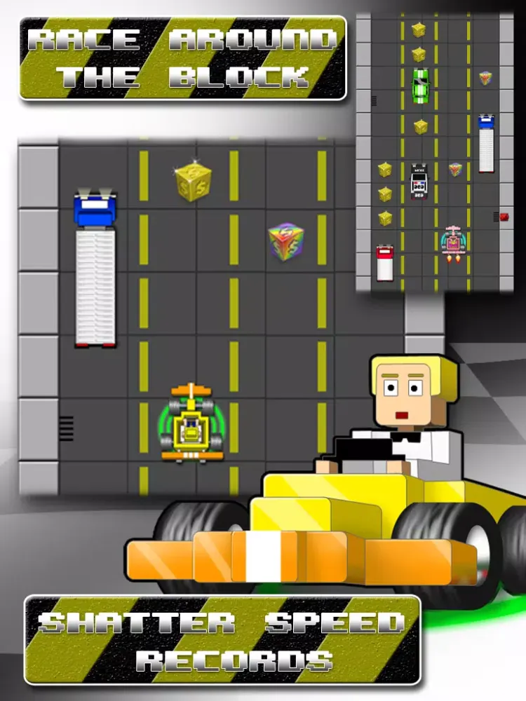 Block And Speed Racing FREE - A Super Fast Blocky Style Go Kart Game iPad  Ekran Görüntüleri