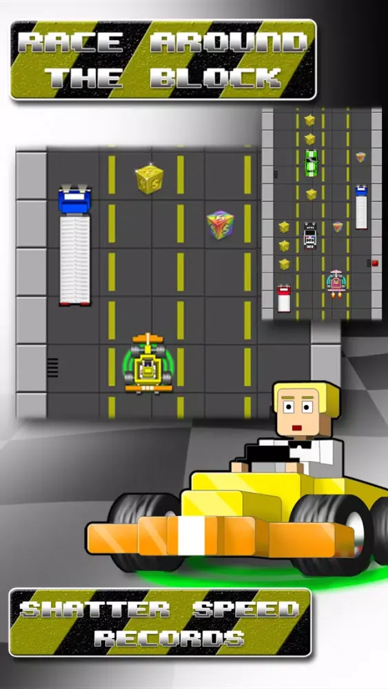 Block And Speed Racing FREE - A Super Fast Blocky Style Go Kart Game Ekran Görüntüleri