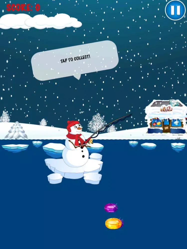 Captures d'écran de Mr. Snowman's Frozen Jewel Fishing Game FREE- A Frosty Fall-ing Extravaganza iPad 